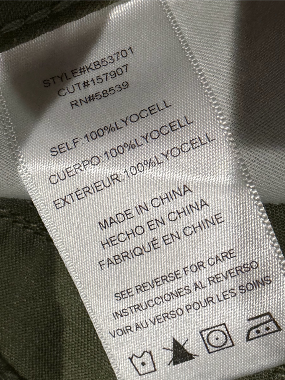 NWT ✨ Kut From The Kloth - SIENNA HIGH RISE WIDE LEG Utility PANT Olive Green -4 - Picture 9 of 10
